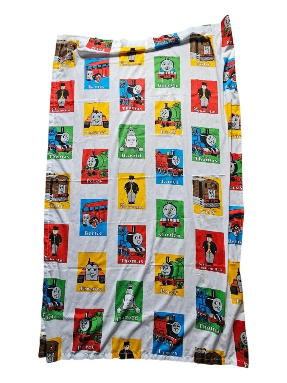 1992 Britt Allcroft Thomas the Train & Friends crib flat sheet